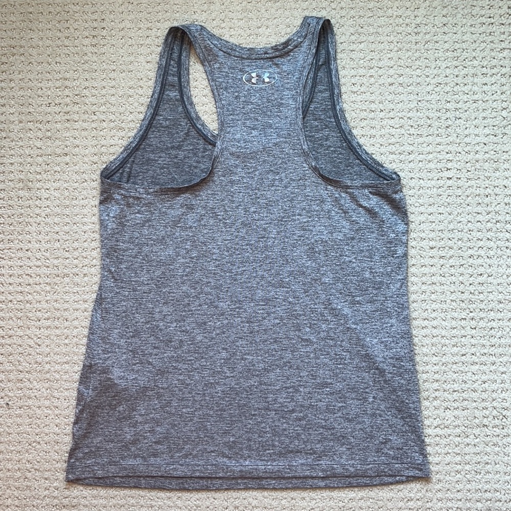 Woman’s grey Under Armor tech tank - Picture 3 of 5